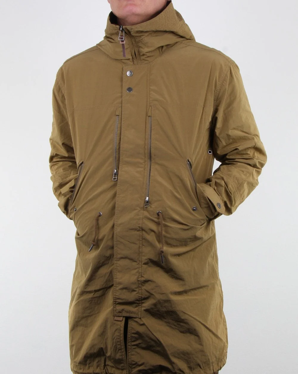 Pretty Green Cambrai Snorkel Parka Khaki - Image 4