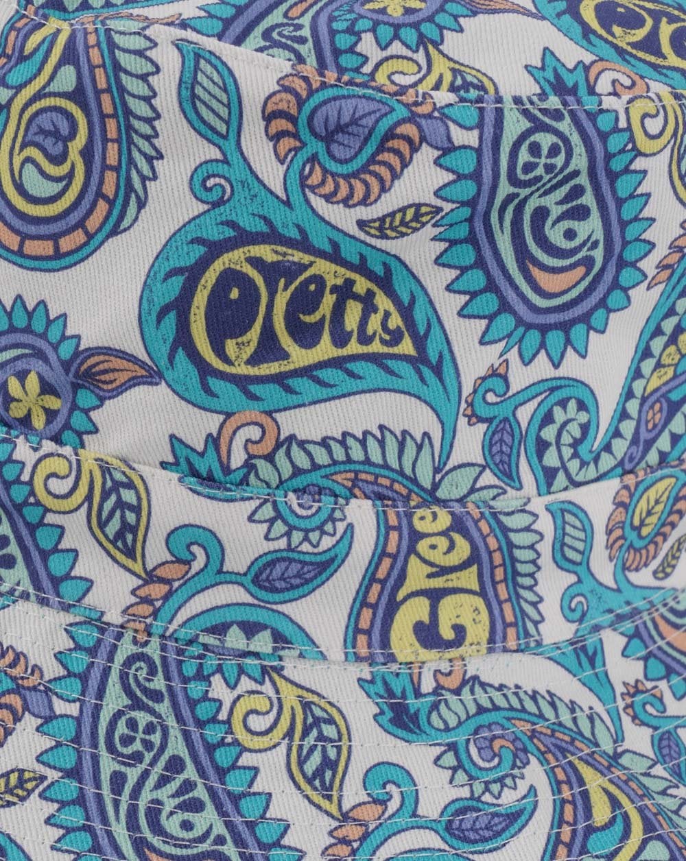 Pretty Green Campbell Reversible Cricket Hat Paisley Teal - Image 3