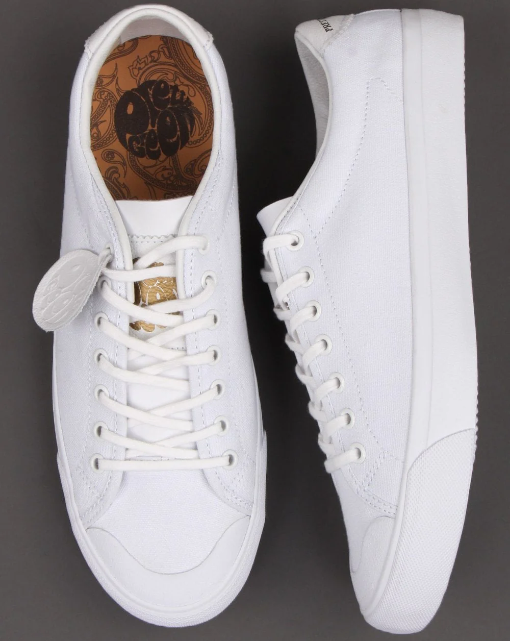 Pretty Green Canvas Trainer White - Image 2