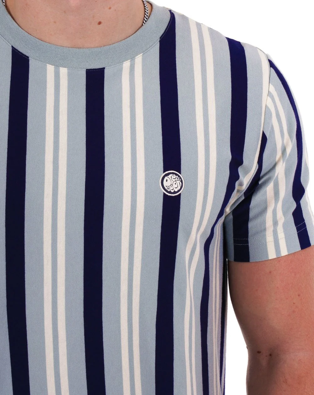Pretty Green Capella Stripe T-shirt Light Blue - Image 2