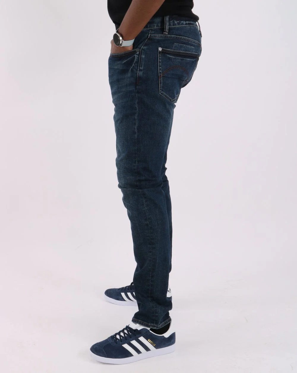 Pretty Green Castlefield Slim Fit Jeans 6 Month Wash - Image 2