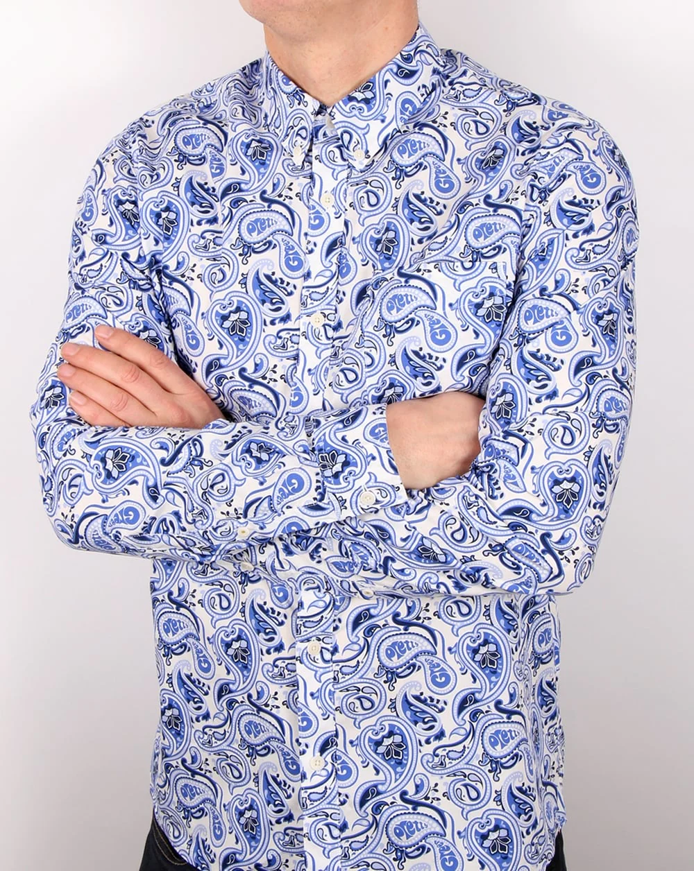 Pretty Green Caversham Paisley Shirt White - Image 3