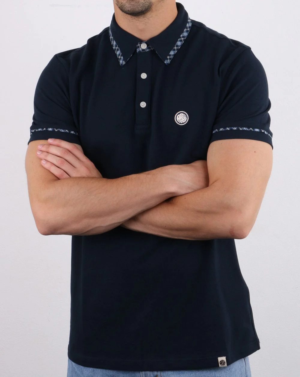 Pretty Green Cheadle Ganton Polo Shirt Blue - Image 3