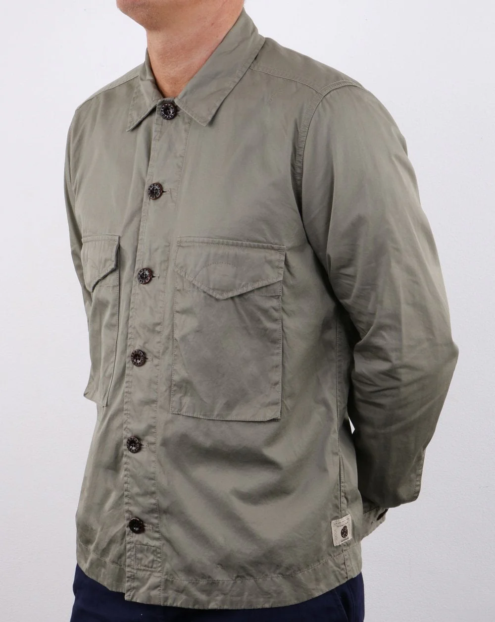 Pretty Green Conor Overshirt Light Olive - Image 2