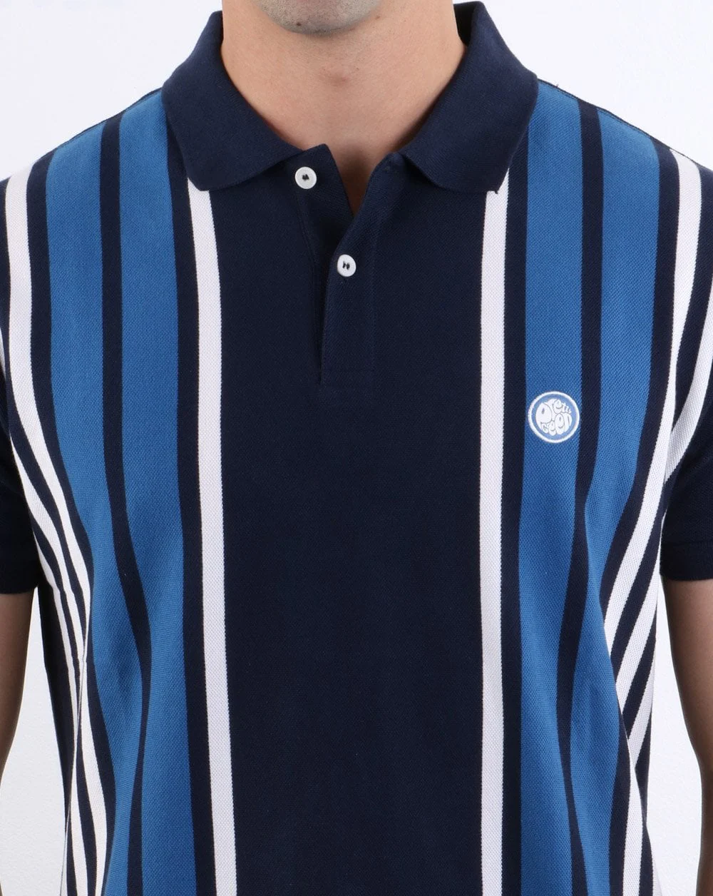 Pretty Green Contrast Panel Polo Shirt Navy - Image 4
