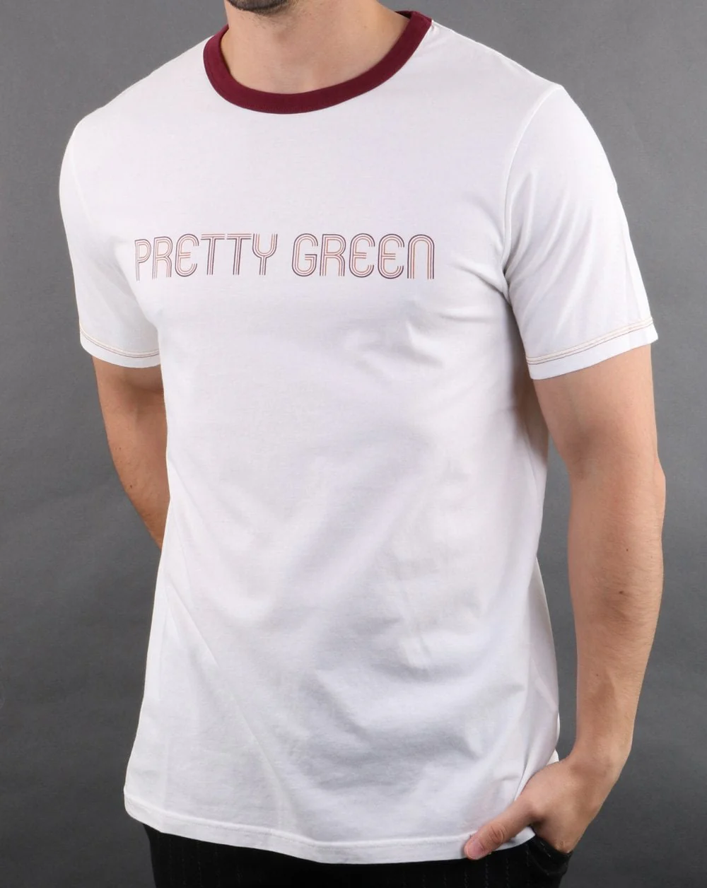 Pretty Green Courtney Printed T-shirt Off White - Image 2