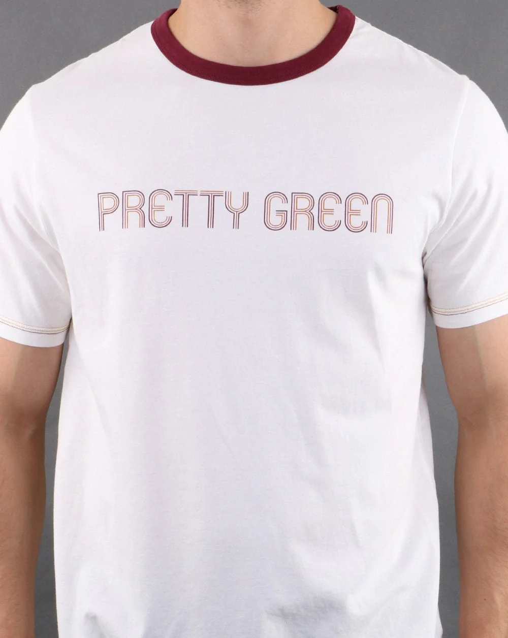 Pretty Green Courtney Printed T-shirt Off White - Image 3