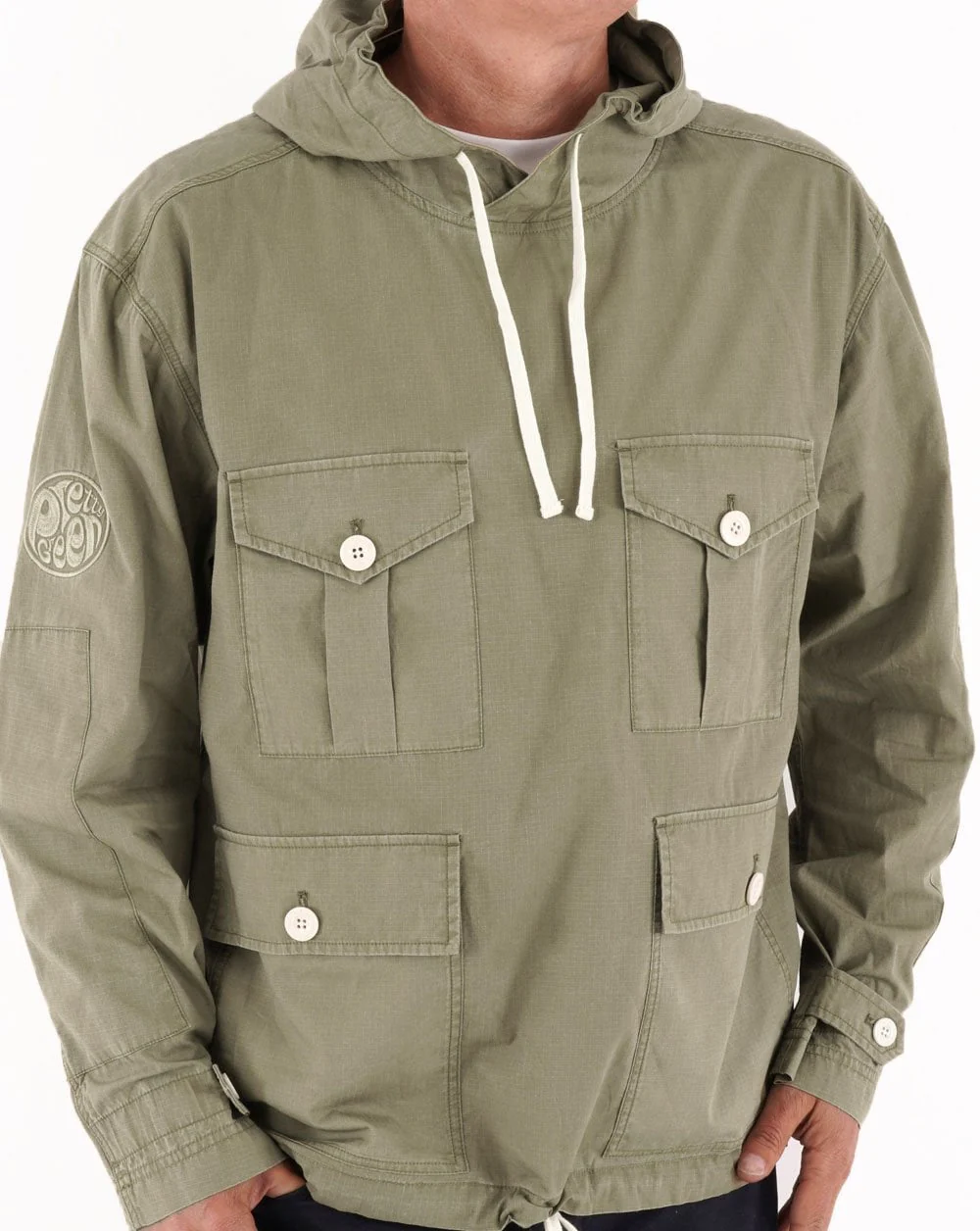 Pretty Green Creedence Smock Light Khaki
