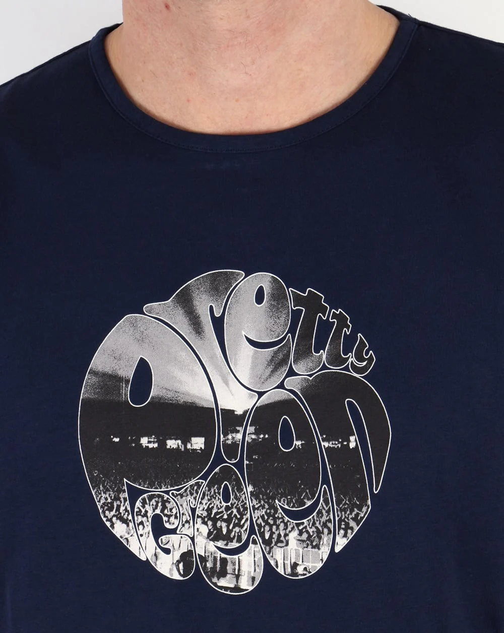 Pretty Green Crowd Logo T-shirt Navy - Image 2