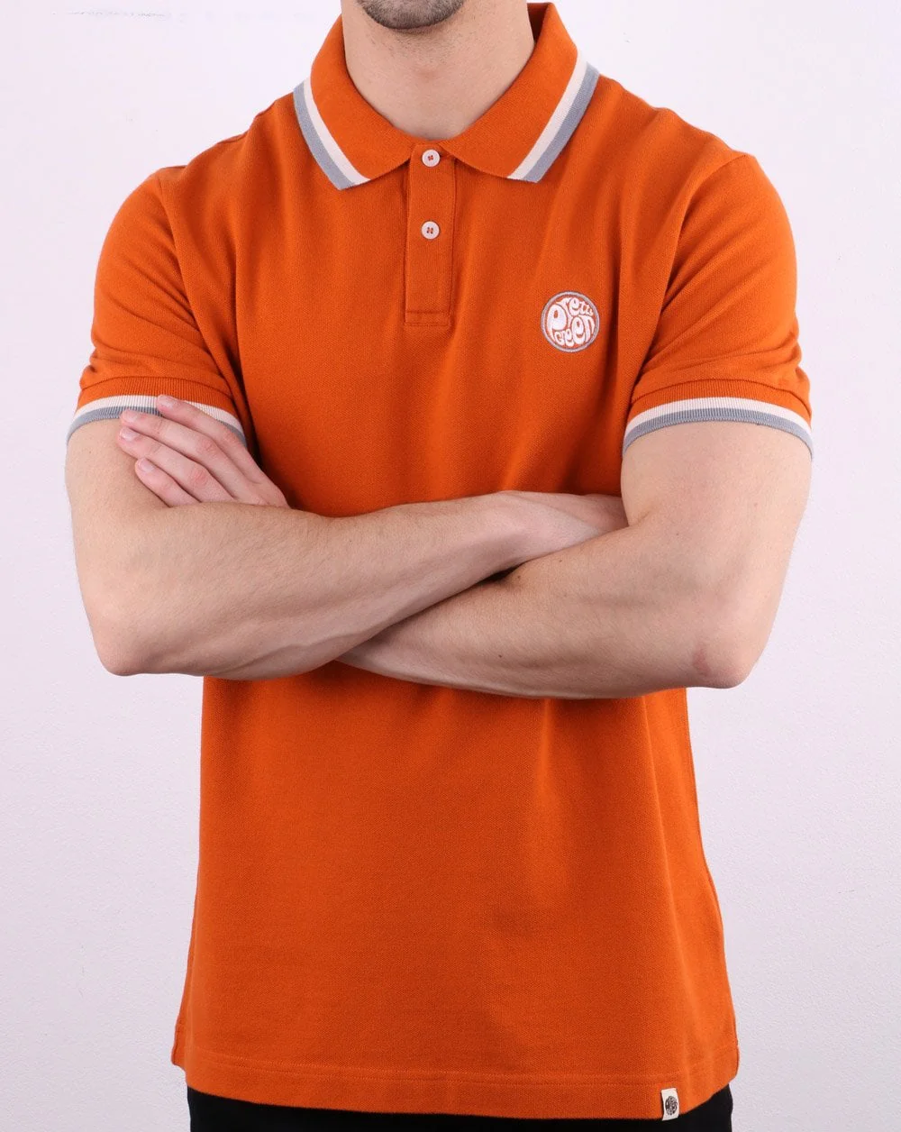 Pretty Green Curving Polo Orange - Image 2
