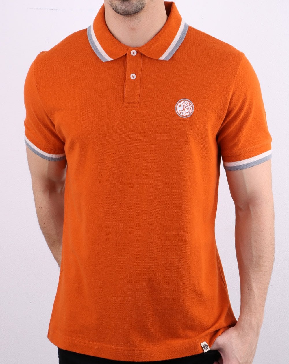 Pretty Green Curving Polo Orange - Image 3