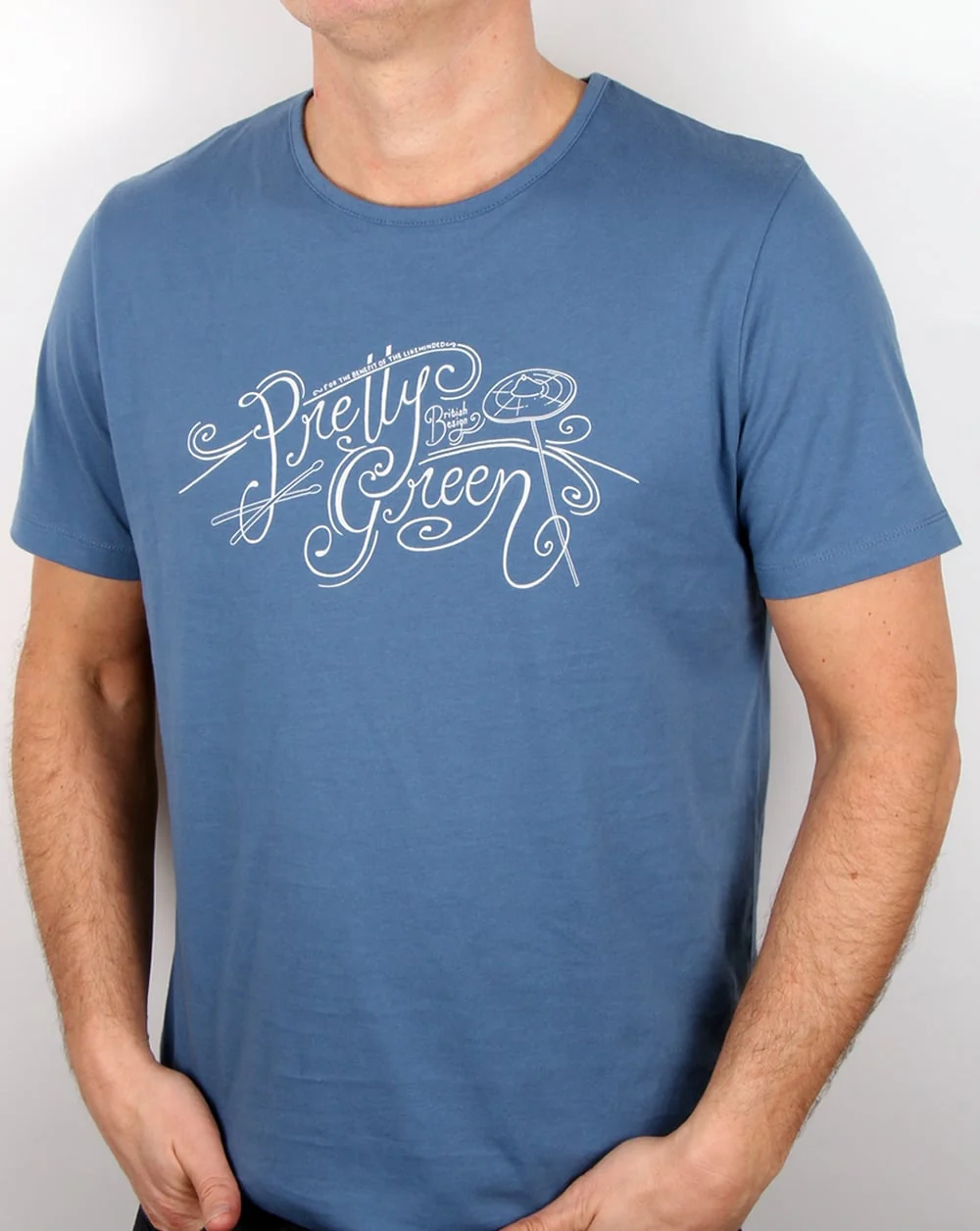 Pretty Green Cymbal T Shirt Mid Blue