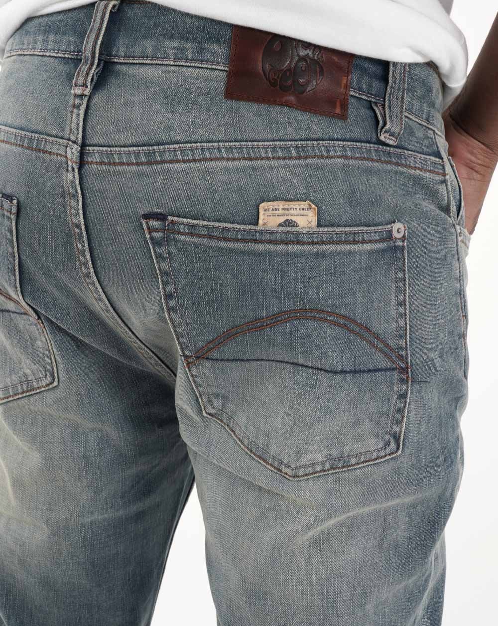 Pretty Green Elwood Slim Fit Jeans Light Wash - Image 4