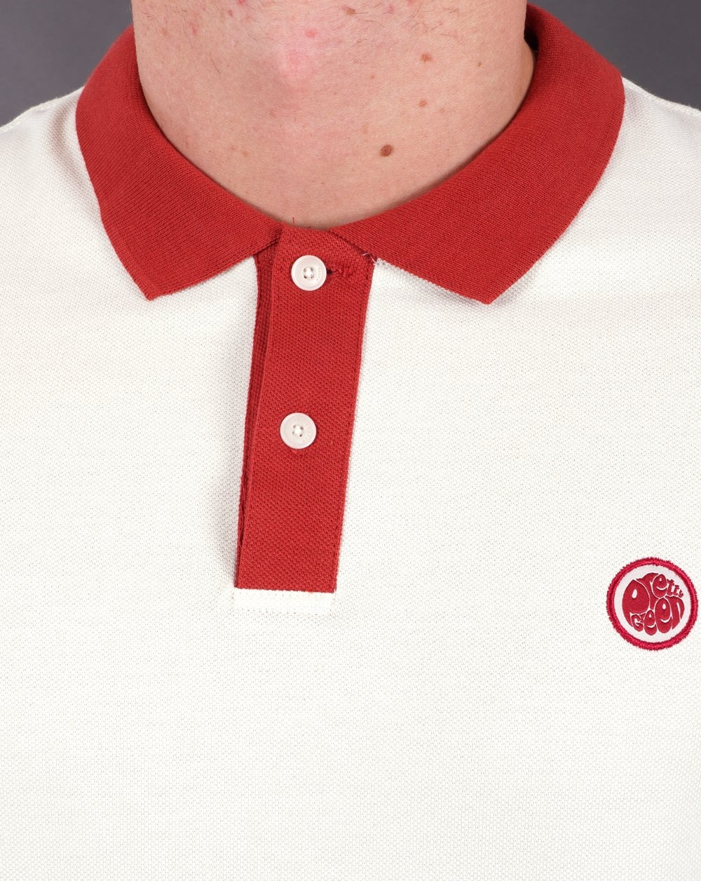 Pretty Green Epsilon Contrast Polo Stone - Image 2