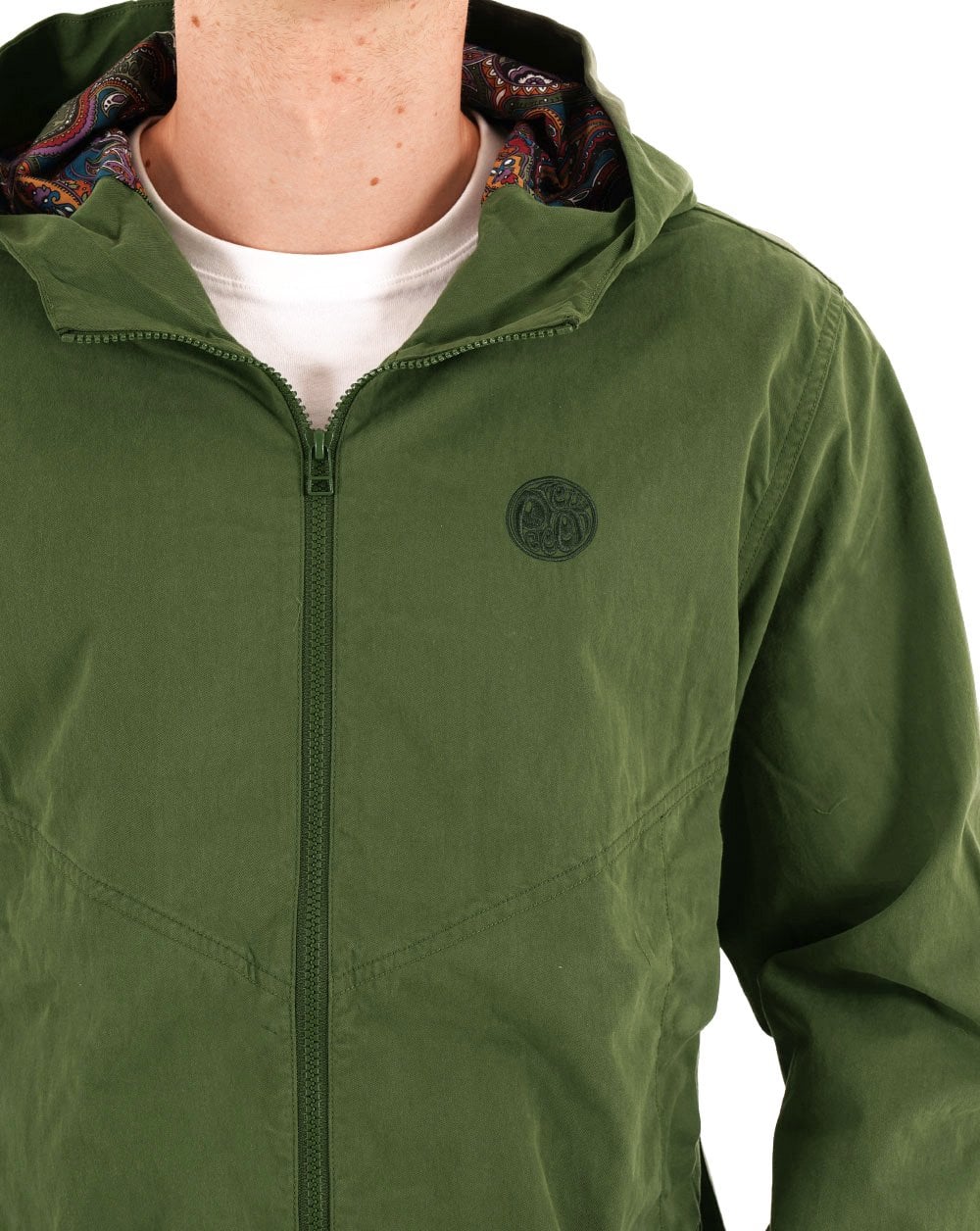 Pretty Green Feltham Hooded Jacket Khaki - Image 3