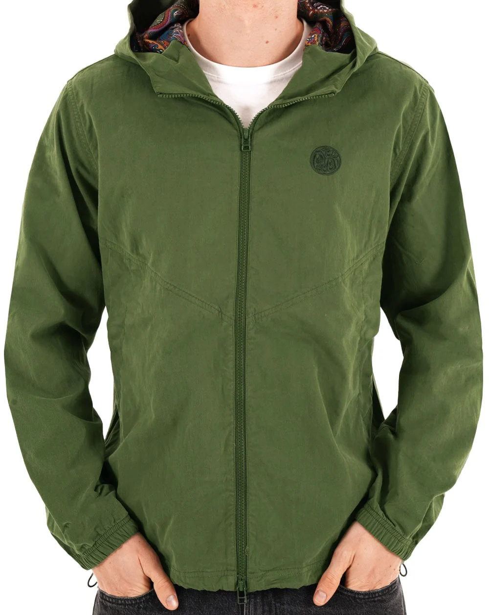 Pretty Green Feltham Hooded Jacket Khaki - Image 4