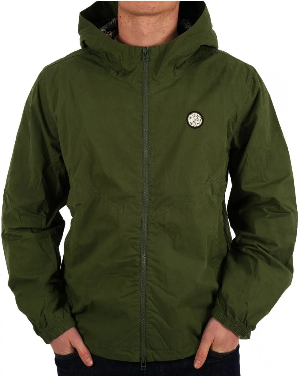 Pretty Green Feltham Hooded Jacket Khaki Green