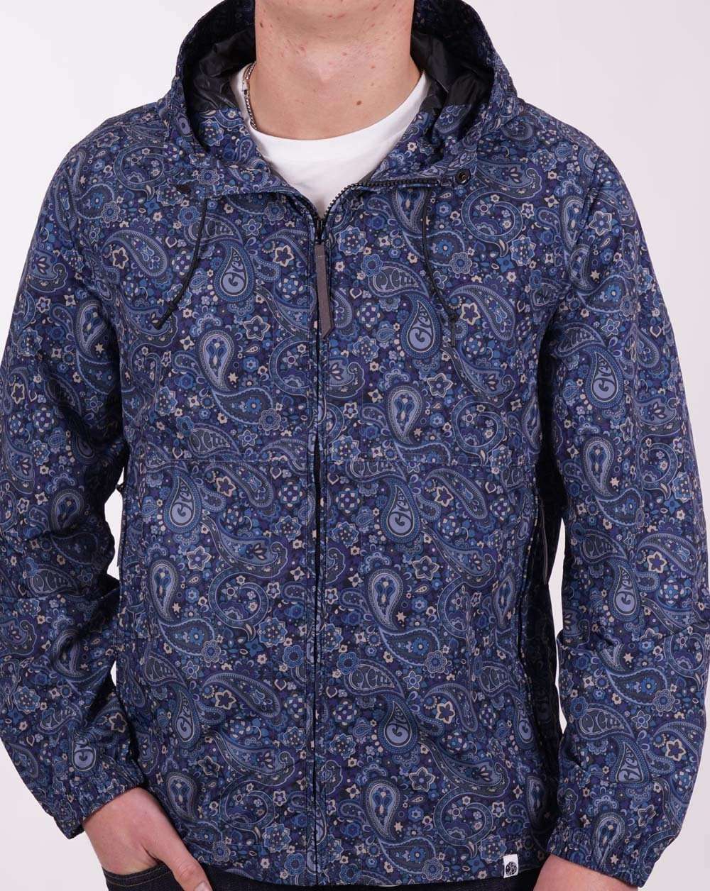 Pretty Green Festival Paisley Print Jacket Navy - Image 2