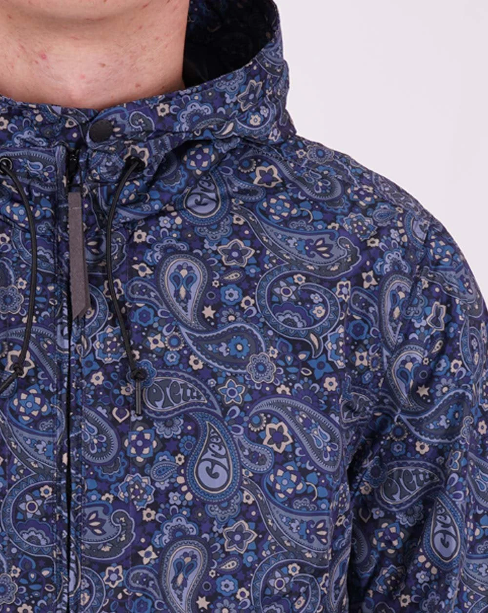 Pretty Green Festival Paisley Print Jacket Navy - Image 3