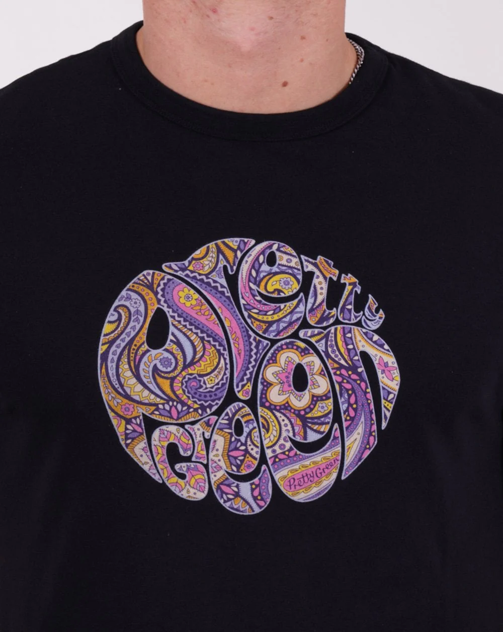 Pretty Green Festival Paisley T-shirt Black - Image 2