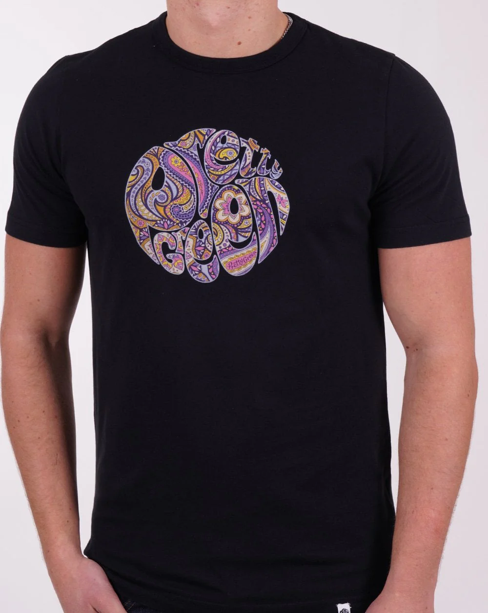 Pretty Green Festival Paisley T-shirt Black - Image 3