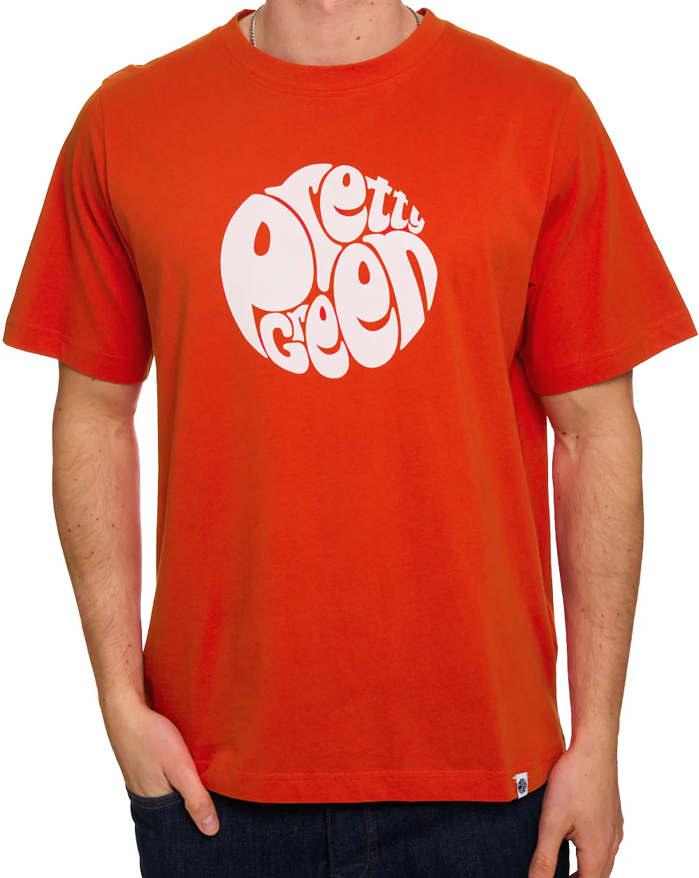 Pretty Green Gillespie Logo T Shirt Bright Red