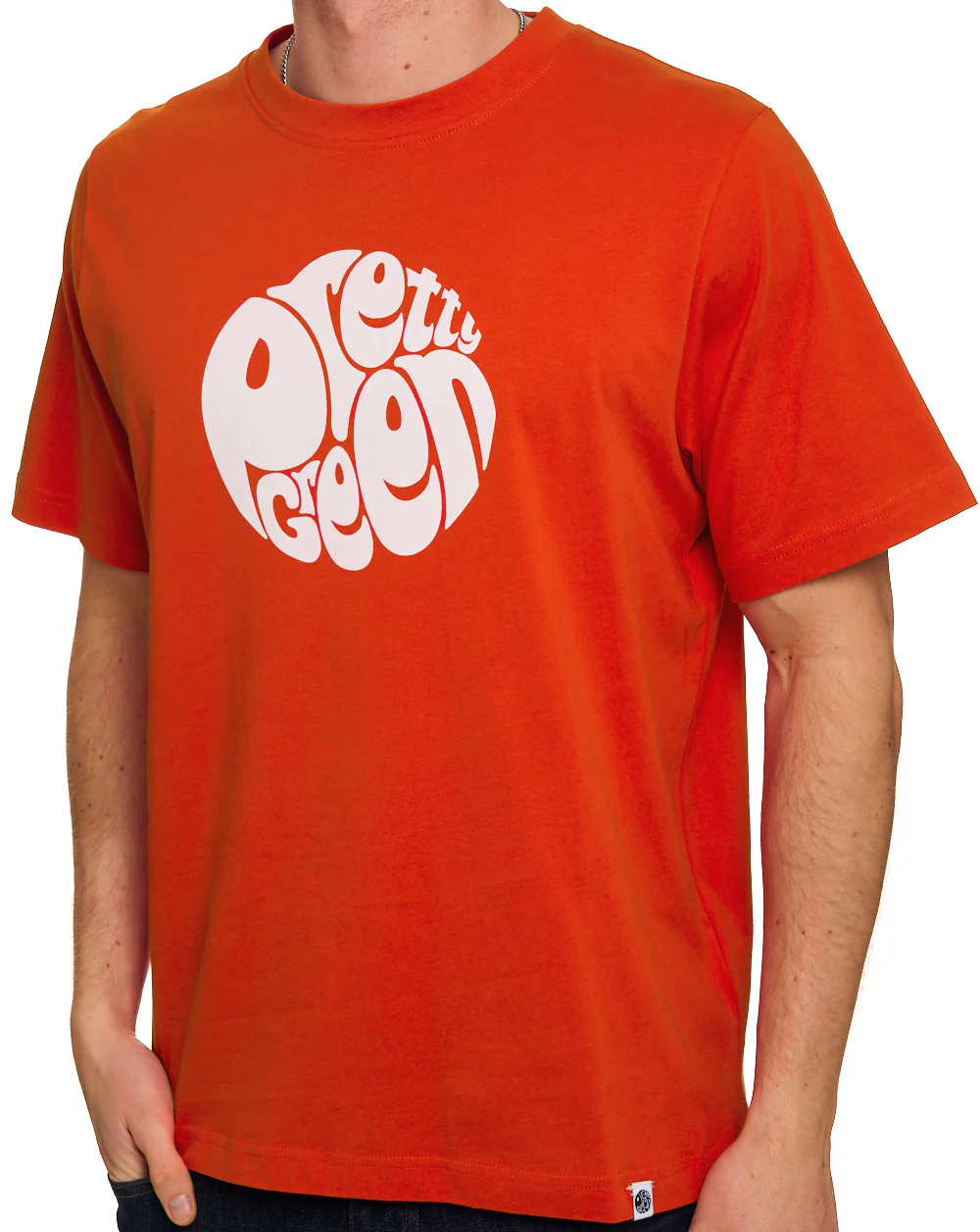 Pretty Green Gillespie Logo T Shirt Bright Red - Image 2