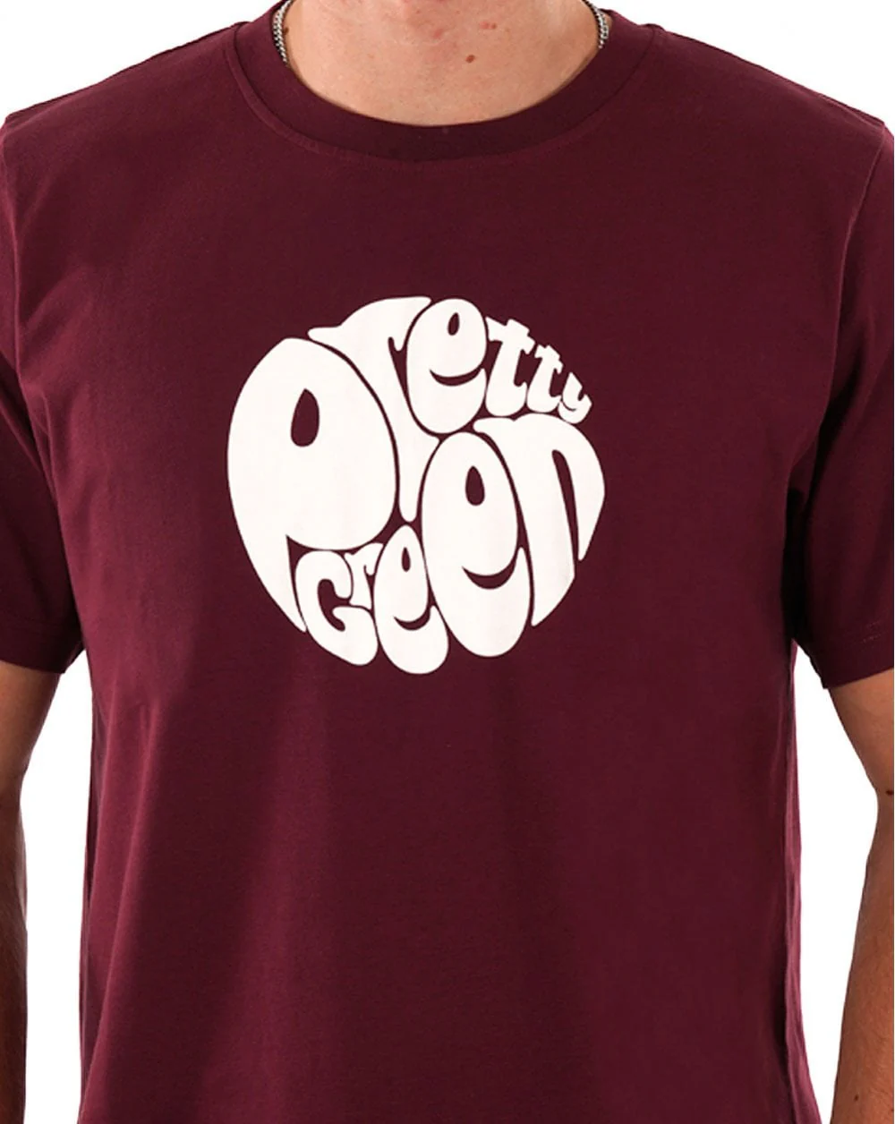 Pretty Green Gillespie Logo T-shirt Burgundy - Image 2