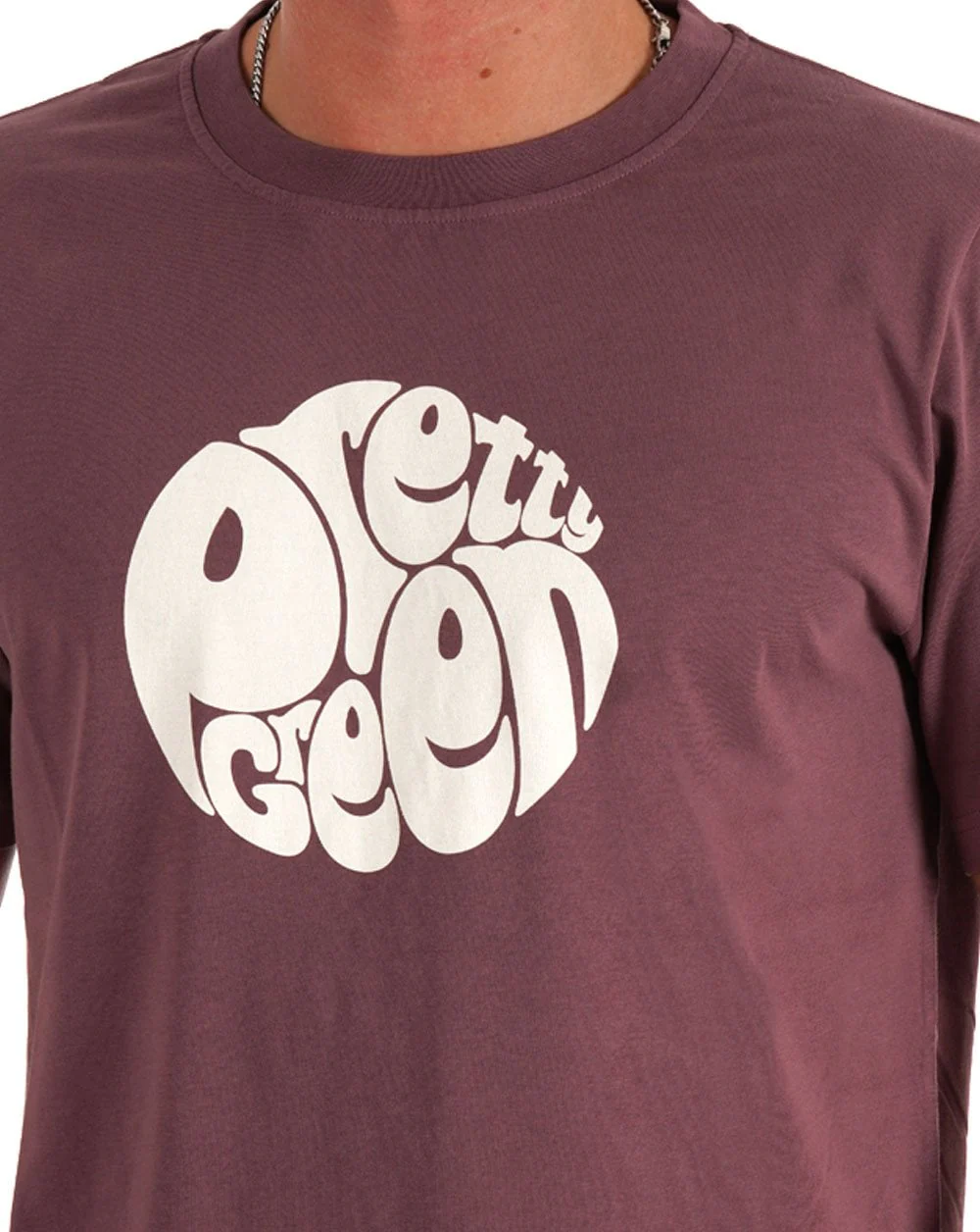 Pretty Green Gillespie Logo T Shirt Dark Purple - Image 2