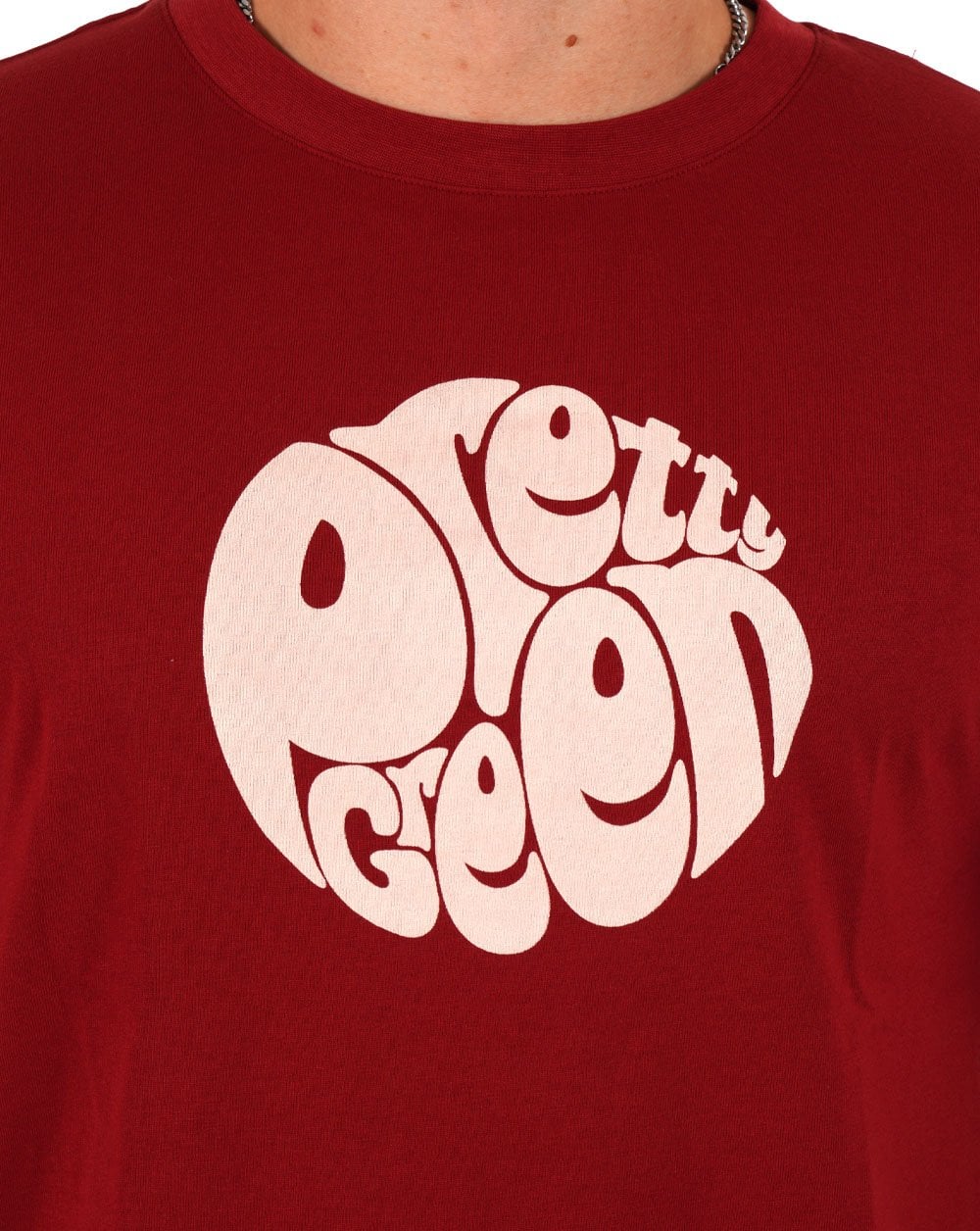 Pretty Green Gillespie Logo T-shirt Dark Red - Image 2