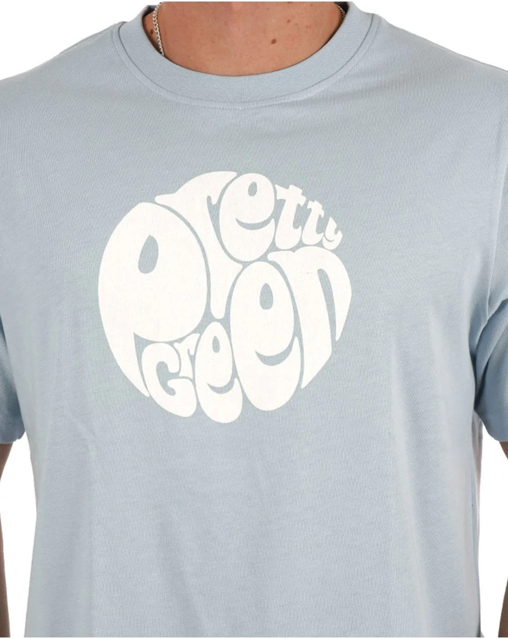 Pretty Green Gillespie Logo T Shirt Light Blue - Image 2