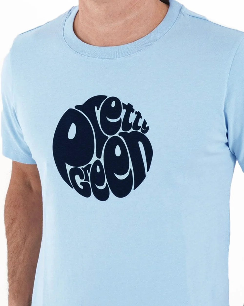 Pretty Green Gillespie T-shirt Sky/navy - Image 2
