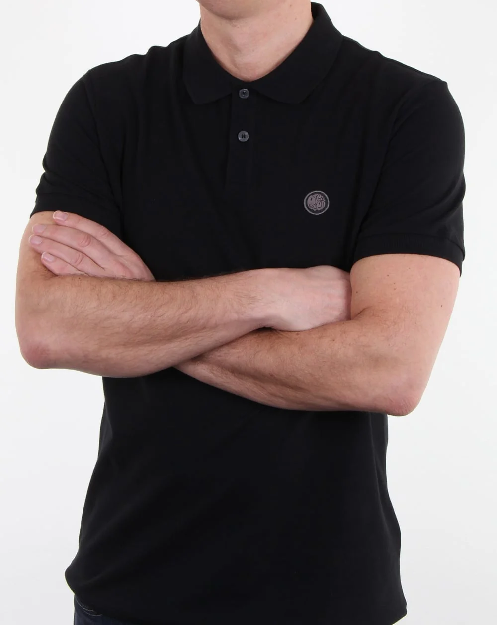 Pretty Green Hartford Polo Shirt Black - Image 3