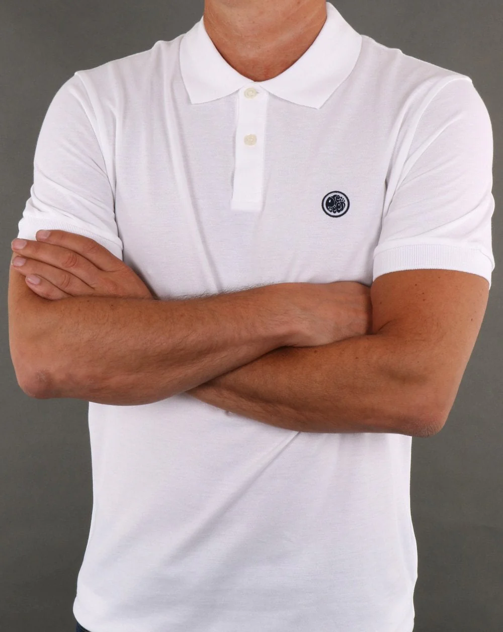 Pretty Green Hartford Polo Shirt White/navy - Image 3