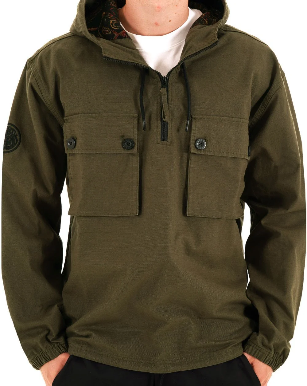 Pretty Green Hatton Smock Khaki - Image 3