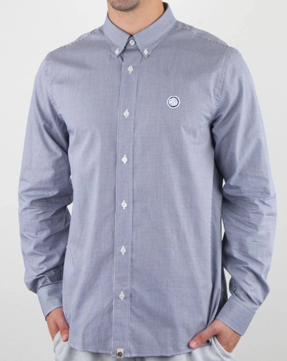 Pretty Green Hendry Gingham Shirt Navy