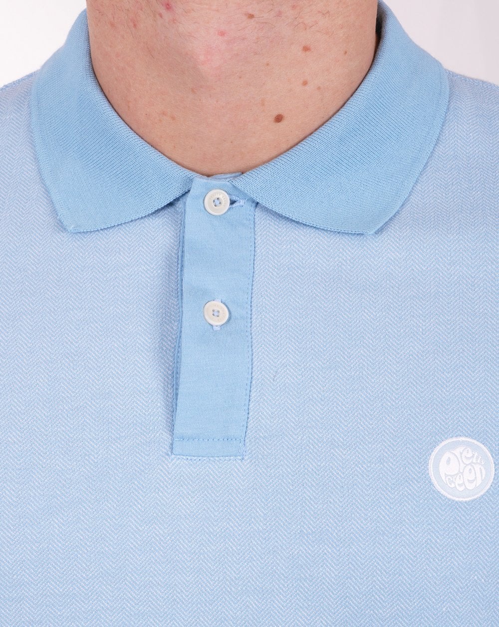 Pretty Green Herringbone Polo Blue - Image 2