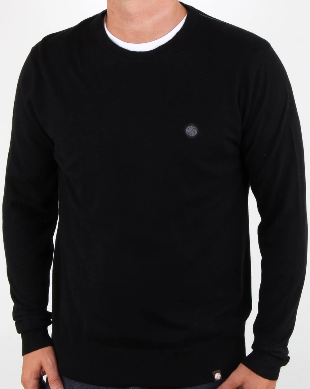 Pretty Green Hinchcliffe Crew Neck Jumper Black