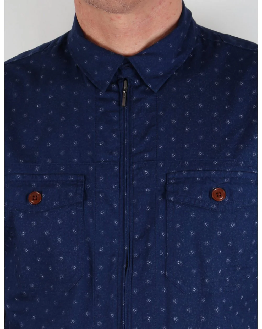 Pretty Green Jackson Shirt Navy Blue - Image 2