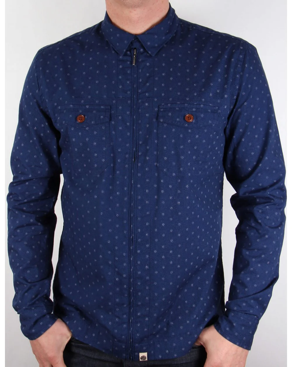 Pretty Green Jackson Shirt Navy Blue - Image 3