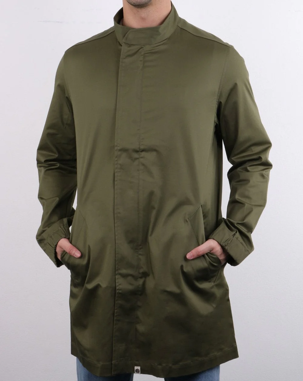 Pretty Green Kayman Collarless Mac Green