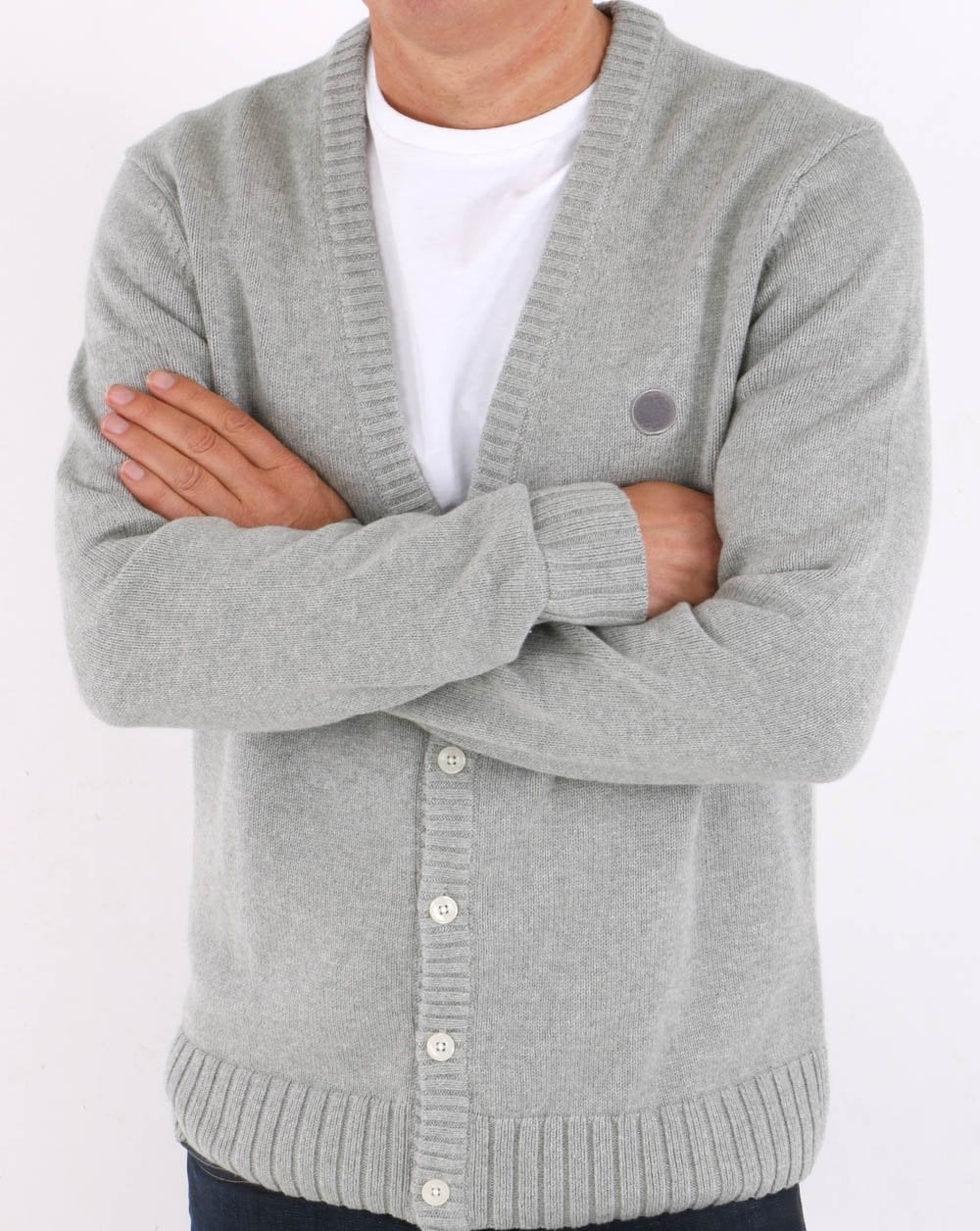 Pretty Green Knit Cardigan Grey - Image 3