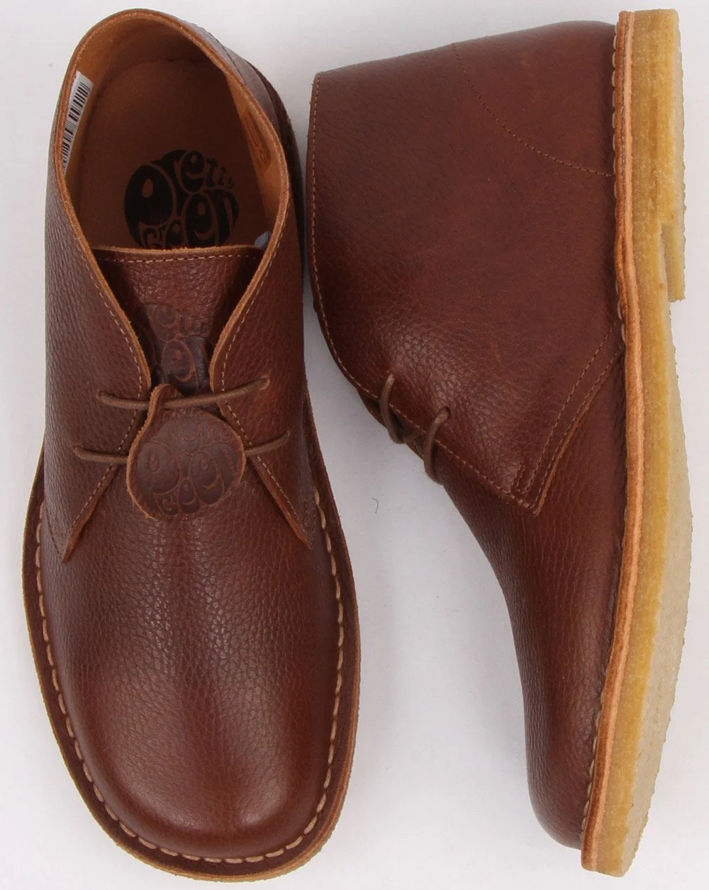 Pretty Green Leather Desert Boot Tan - Image 2