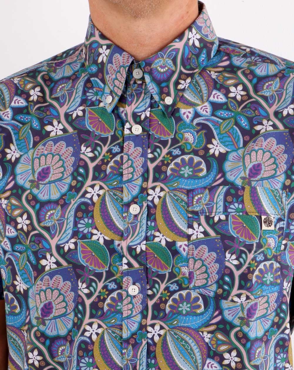 Pretty Green Liberty Shirt Navy - Image 2