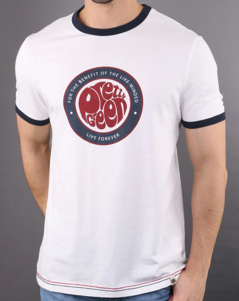 Pretty Green Likeminded Logo T-shirt White - Image 2