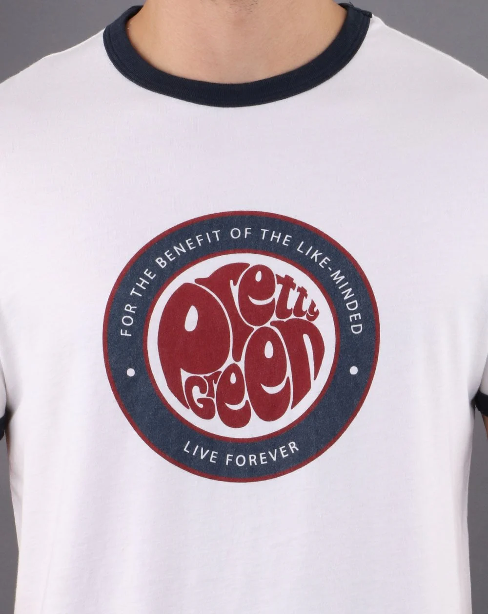 Pretty Green Likeminded Logo T-shirt White - Image 3