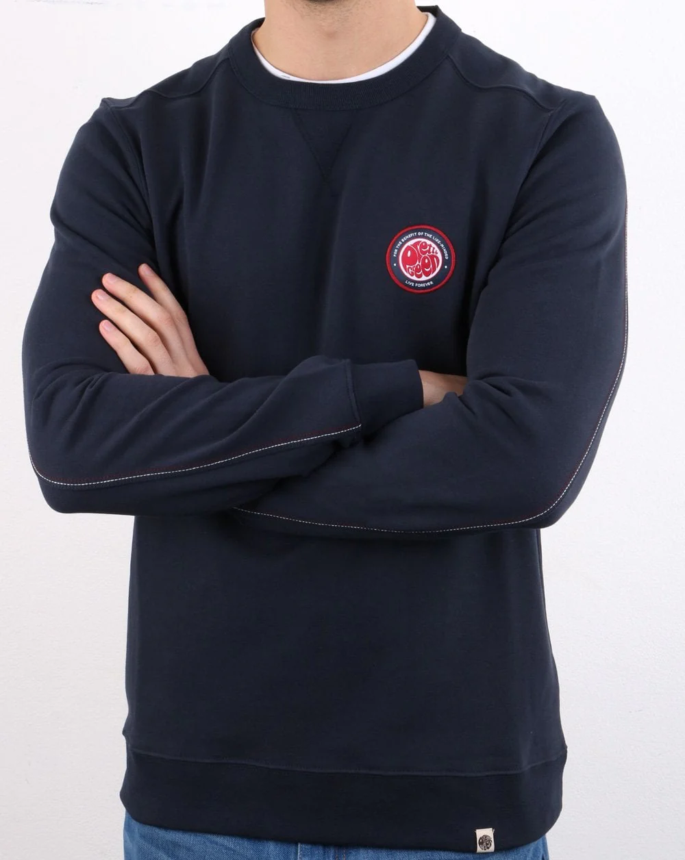 Pretty Green Likeminded Sweatshirt Navy - Image 2