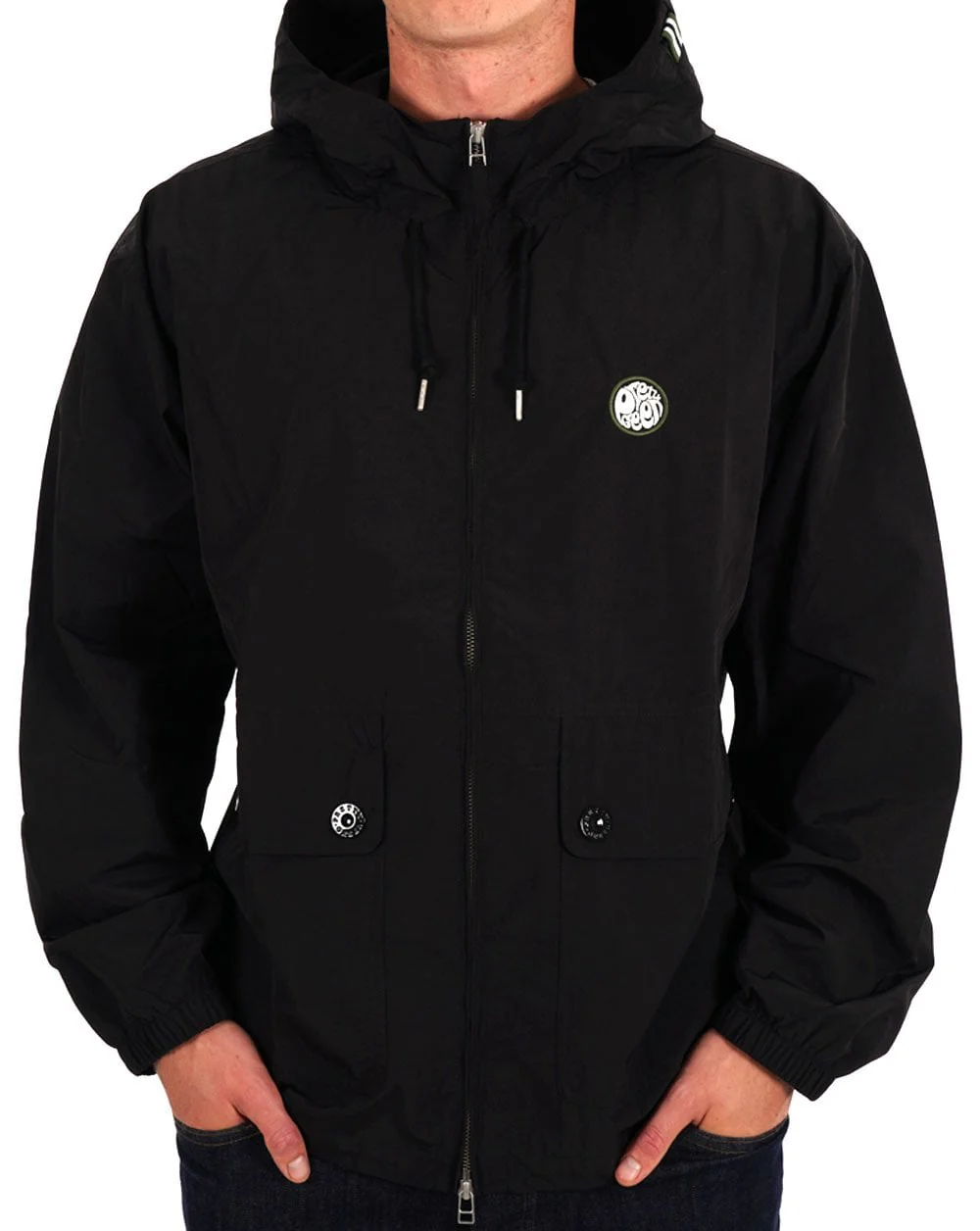 Pretty Green Live Forever Zip Up Jacket Black