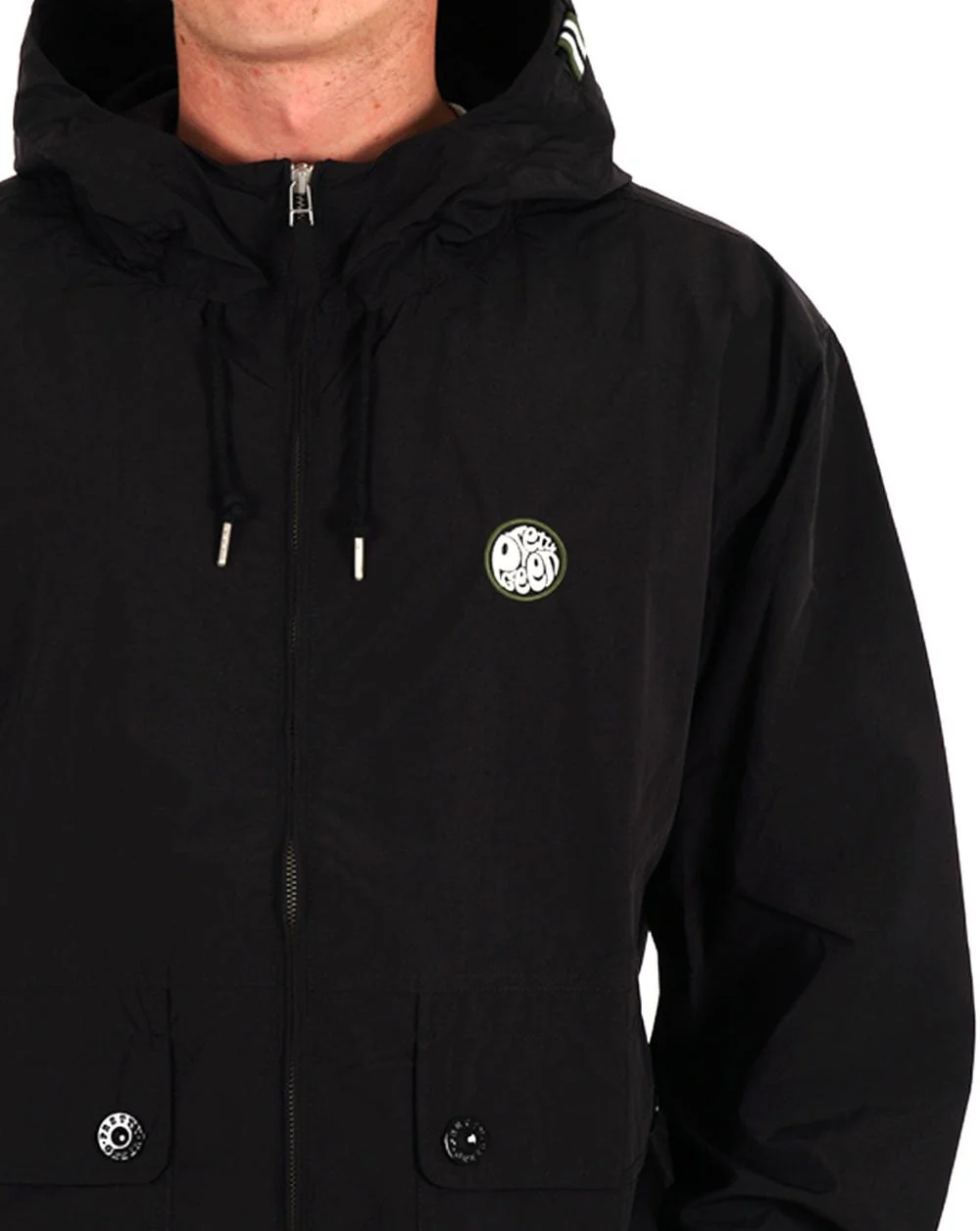 Pretty Green Live Forever Zip Up Jacket Black - Image 2