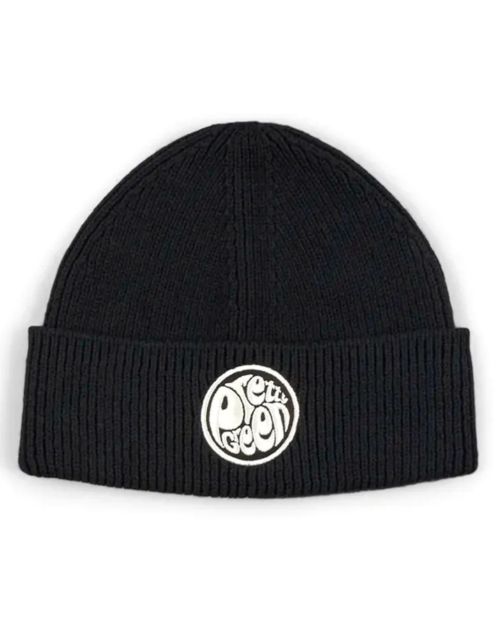 Pretty Green Logo Knit Beanie Black